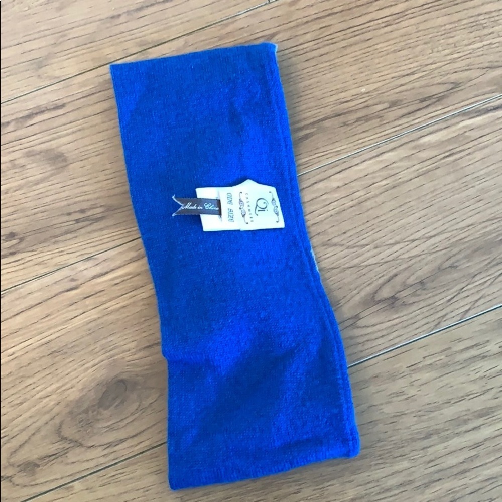 Qi Cashmere blue polka dot headband - Picture 8 of 15